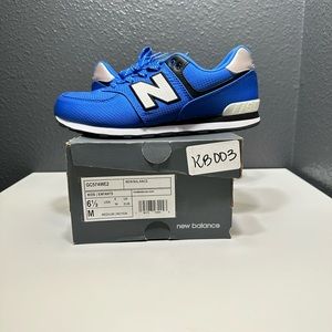 GS New Balance 574 Big Kids - Blue/Black - Size 6.5Y/8W